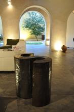 A sculpture in the shape of an S