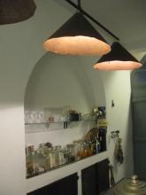 Glass jars on shelves